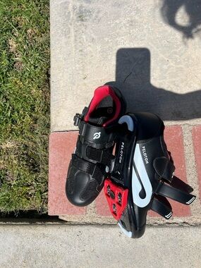 Peloton Black & Red Road Cycling Shoes